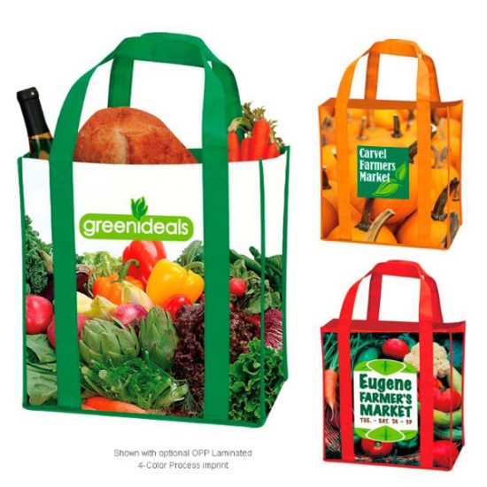 Laminated Non-Woven Grocery Tote