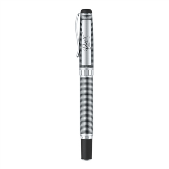 Gamma Satin Chrome Ballpoint Pens Silver/Black