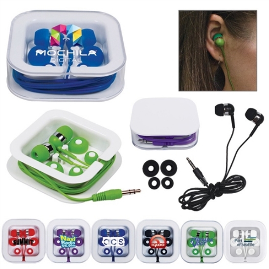 Earbuds in Square Case