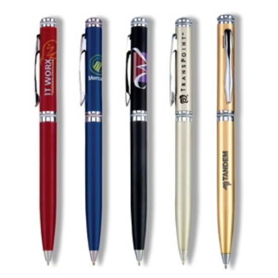 Twist Action Ballpoint Pen w/ Solid Brass Barrel