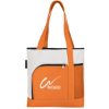 Color Bright Large Tote White/Orange Accents