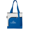 Color Bright Large Tote White/Blue Accents