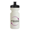 The Eco-Cyclist - 22 oz. Sports Bottle White w/ Black Lid