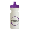 The Eco-Cyclist - 22 oz. Sports Bottle w/ Purple Lid