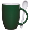 12 Oz. Spooner Mug Green w/White