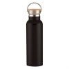 21 Oz. Liberty Stainless Steel Bottle With Wood Lid- Black