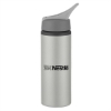 25 oz. Aluminum Bike Bottle-Metallic Silver w/ Gray Lid