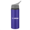 25 oz. Aluminum Bike Bottle-Metallic Purple w/ Gray Lid