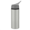 25 oz. Aluminum Bike Bottle-Metallic Silver w/ Gray Lid