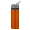 25 oz. Aluminum Bike Bottle-Metallic Orange w/ Gray Lid