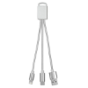 2-In-1 Braided Charging Buddy Silver