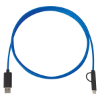 3-In-1 10 Ft. Braided Charging Cable Blue