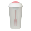 3-Piece Salad Shaker Set Frosted White/Red Accessories 