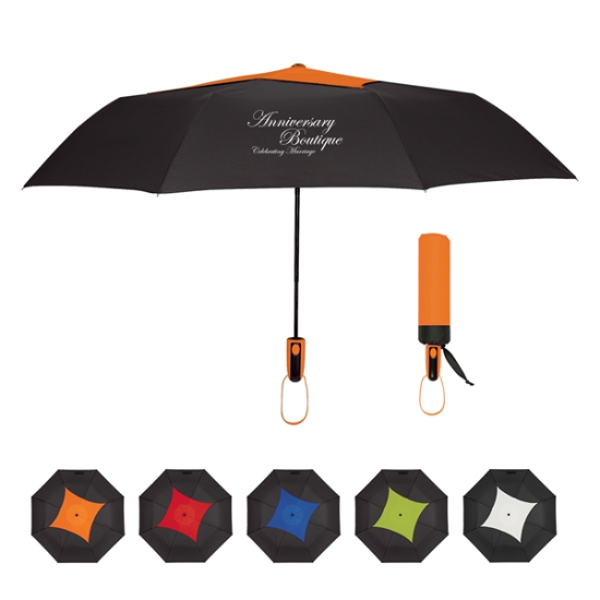 44" Arc Telescopic Diamond Top Vented Umbrella