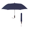 44" Arc Telescopic Folding Wood Handle Umbrella Navy