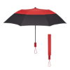 46" Arc Color Top Folding Umbrella Black/Red