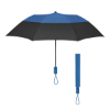 46" Arc Color Top Folding Umbrella Black/Royal Blue