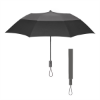 46" Arc Color Top Folding Umbrella Black/Gray