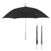 46" Umbrella With Collapsible Cover Black