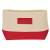 Allure Cosmetic Bag Natural/Red Trim