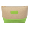 Allure Cosmetic Bag Natural/Lime Green Trim