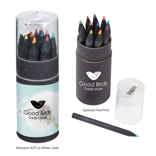 Blackwood 12-Piece Colored Pencil Set With Sharpener