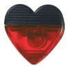 Heart Shape Clip Translucent Red/Black Grip