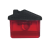 House Shape Clip Translucent Red/Black Grip