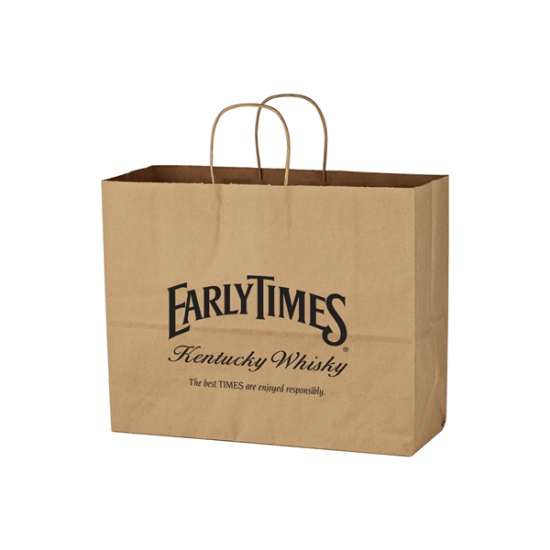 Kraft Paper Brown Shopping Bag - 16" x 12-1/2"