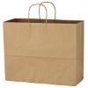 Kraft Paper Brown Shopping Bag - 16" x 12-1/2" Natural