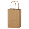 Kraft Paper Brown Shopping Bag - 5-1/4" x 8-1/4" Natural