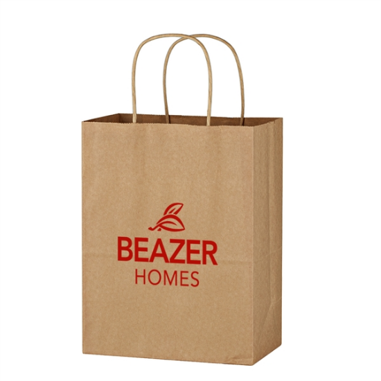 Kraft Paper Brown Shopping Bag - 8" x 10-1/4"