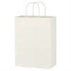 Kraft Paper White Shopping Bag - 10" x 13" White