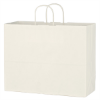 Kraft Paper White Shopping Bag - 16" x 12-1/2" White