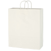 Kraft Paper White Shopping Bag - 16" x 19" White