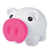 Mini Prosperous Piggy Bank White/Pink 