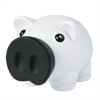 Mini Prosperous Piggy Bank White/Black 