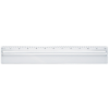 Plastic 12" Ruler With Magnifying Glass Clear