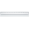 Plastic 12" Ruler With Magnifying Glass White