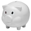 Plastic Piggy Bank White