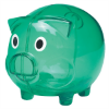 Plastic Piggy Bank Translucent Green