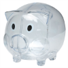 Plastic Piggy Bank Clear