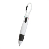 Quatro Carabiner Pen White/Black Trim