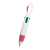 Quatro Carabiner Pen White/Red Trim