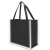 Reflective Large Grocery Tote Bag-Black