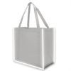 Reflective Large Grocery Tote Bag-Gray