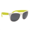 Rubberized Sunglasses Yellow w/ White