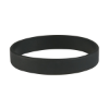 Custom Debossed Silicone Wristbands - 8" x 1/2" Black