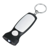 Slim LED Light Key Chain Black/White Accents