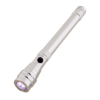 Telescopic Aluminum Flashlight with Magnet Silver